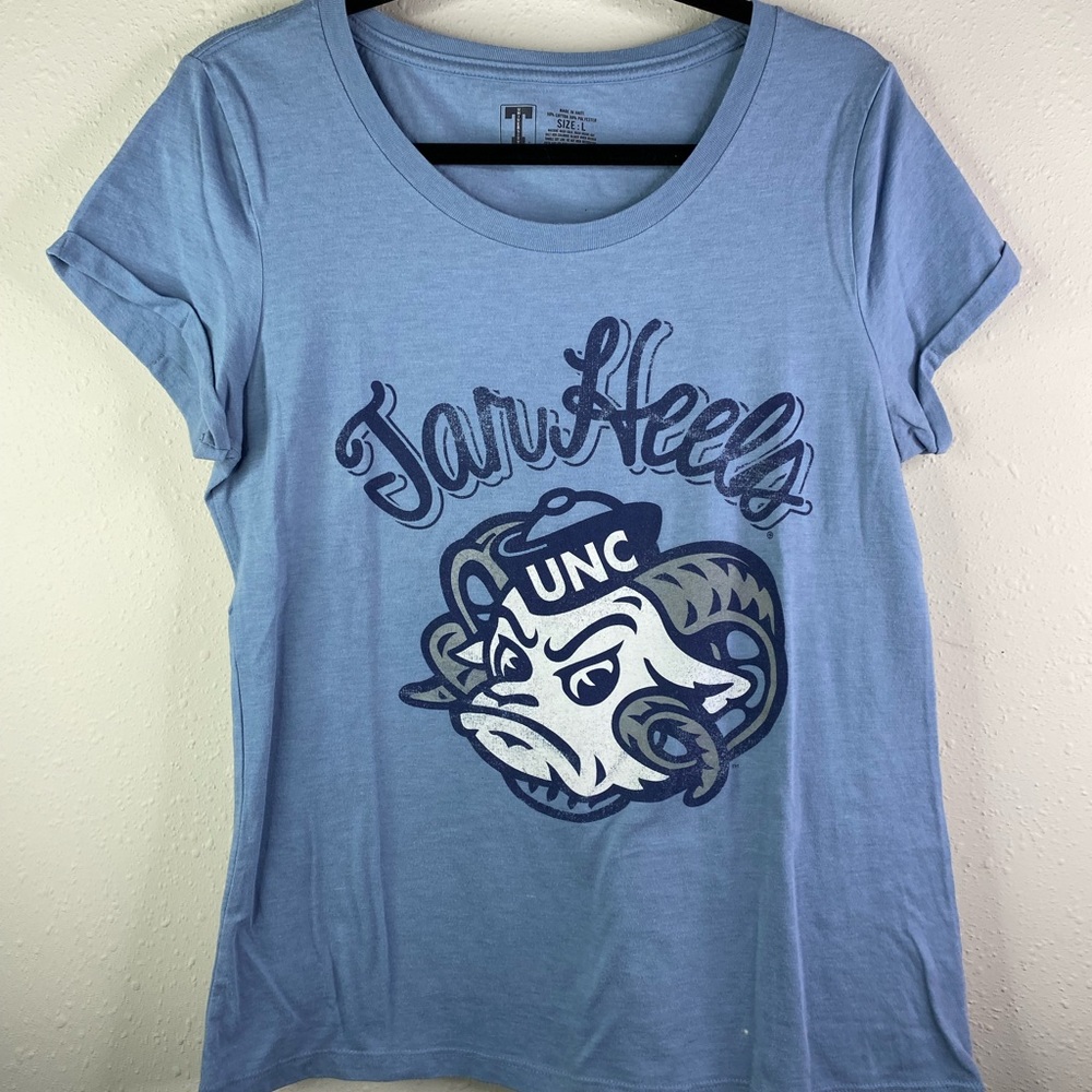 UNC Tar Heels Light Blue Graphic Tee Vintage